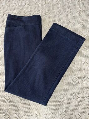 Croft & Barrow “Effortless Stretch” Wide Leg Flair Denim Jeans (Size 12)